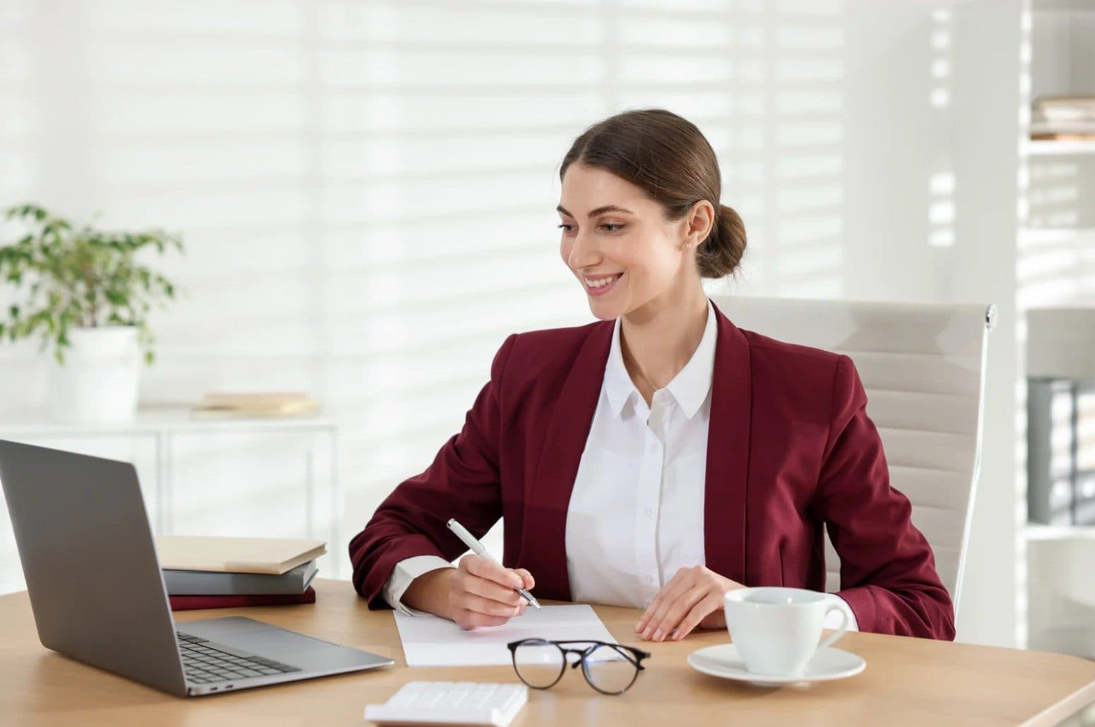 Professional business planning workspace